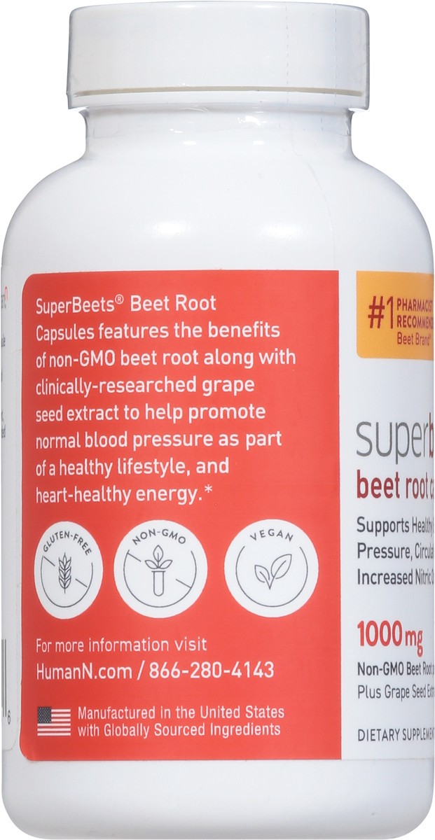 slide 4 of 9, SuperBeets 1000 mg Beet Root 90 Capsules, 90 ct