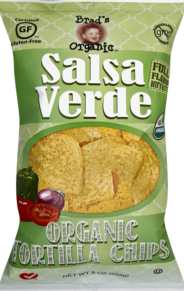 slide 5 of 5, Brad's Organic Brad Org Slsa Vrde Chips, 9 oz