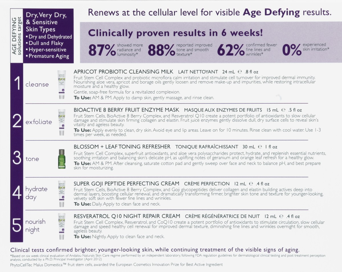 slide 5 of 5, Andalou Naturals Facial Age Defying Get Started Kit, 5 ct