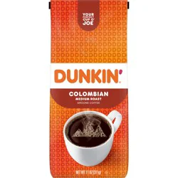 Dunkin'' Dunkin’ Colombian Medium Roast Ground Coffee, 11 Oz. Bag