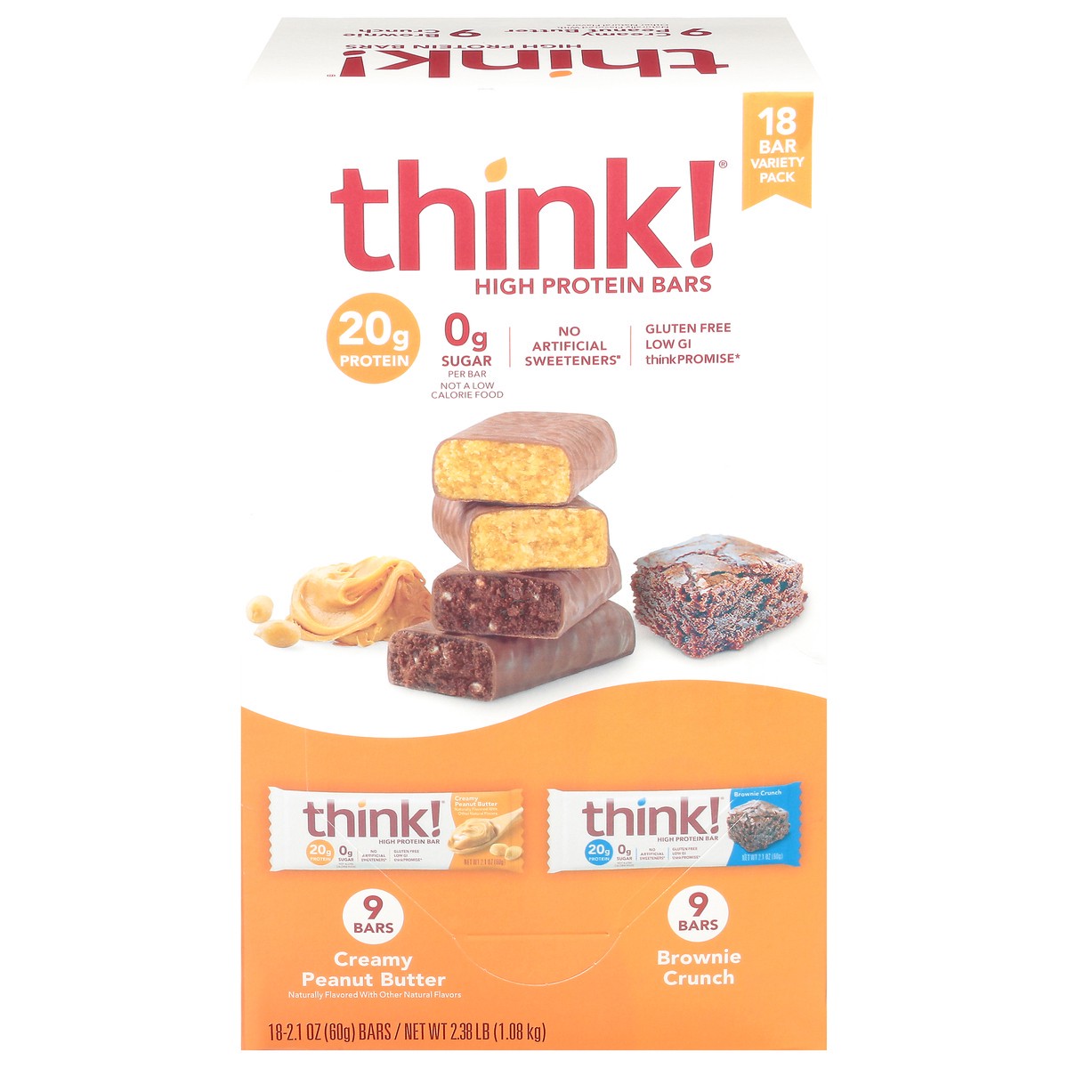 slide 3 of 4, Think High Protein Variety Pack, 18 ct