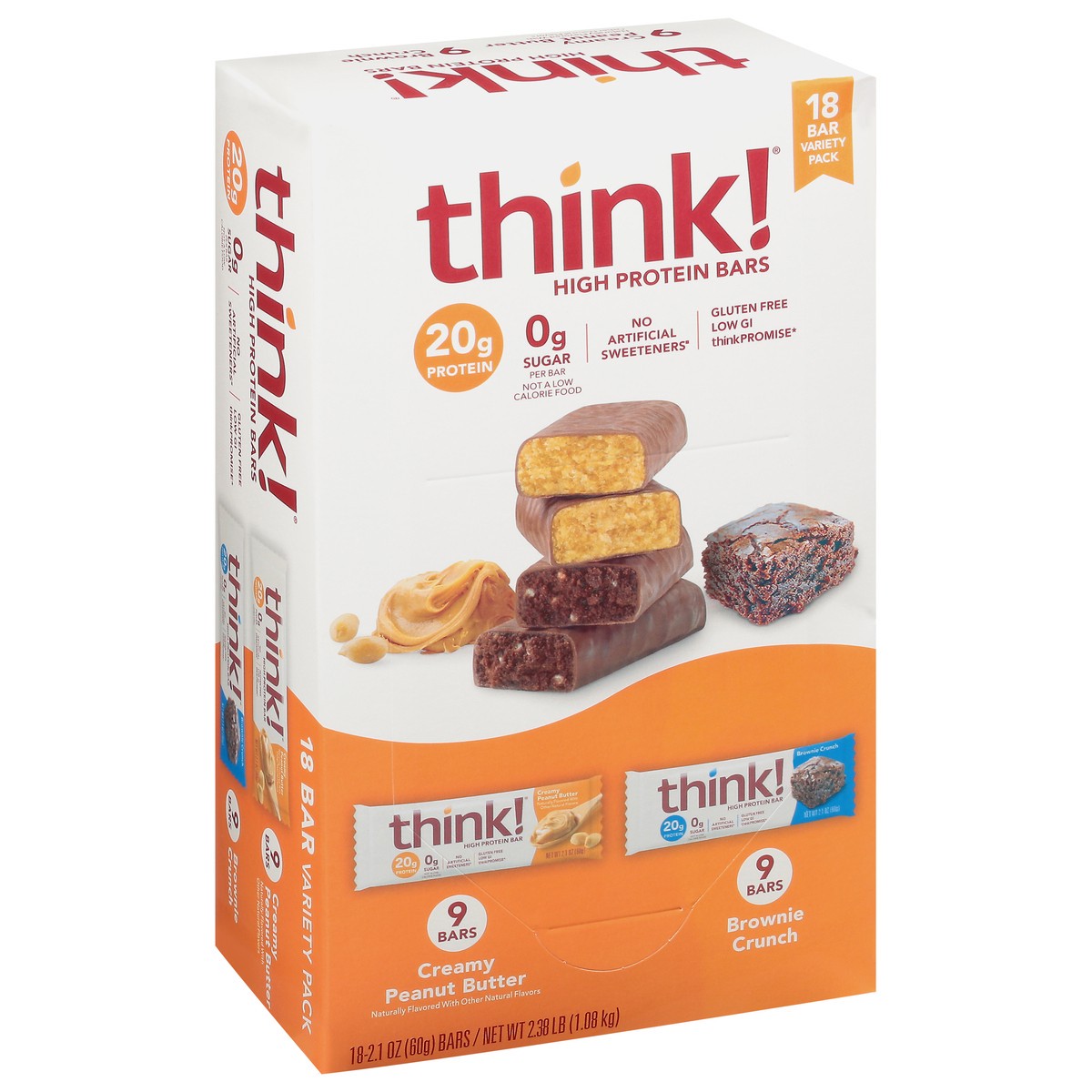 slide 2 of 4, Think High Protein Variety Pack, 18 ct