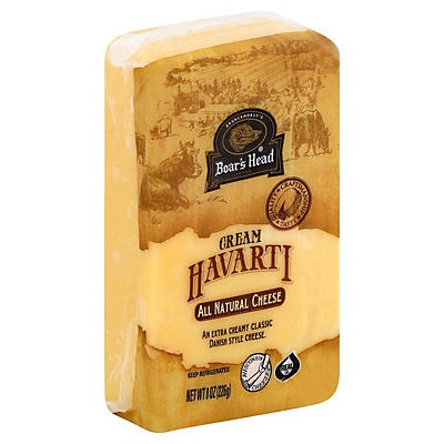 slide 1 of 1, Boar's Head Cream Havarti Plain Cheese, per lb