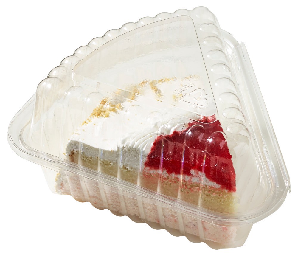 slide 1 of 3, Bakery Fresh Strawberries & Cream Ice Cream Cake Slice, 1 ct