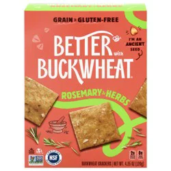 Better With Buckwheat Rosemary & Herbs Buckwheat Crackers 4.25 oz