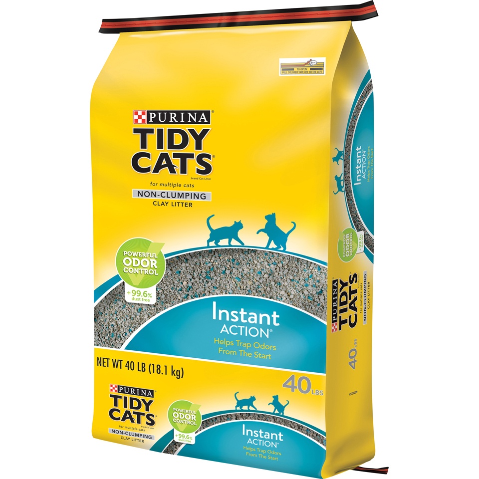 Tidy Cats NonClumping Cat Litter Instant Action for Multiple Cats 40