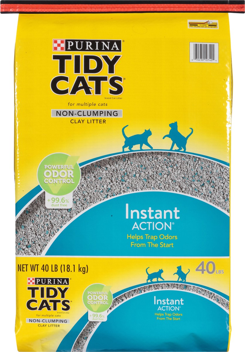slide 1 of 7, Purina Tidy Cats Instant Action Non Clumping, Low Tracking Cat Litter, 40 lb