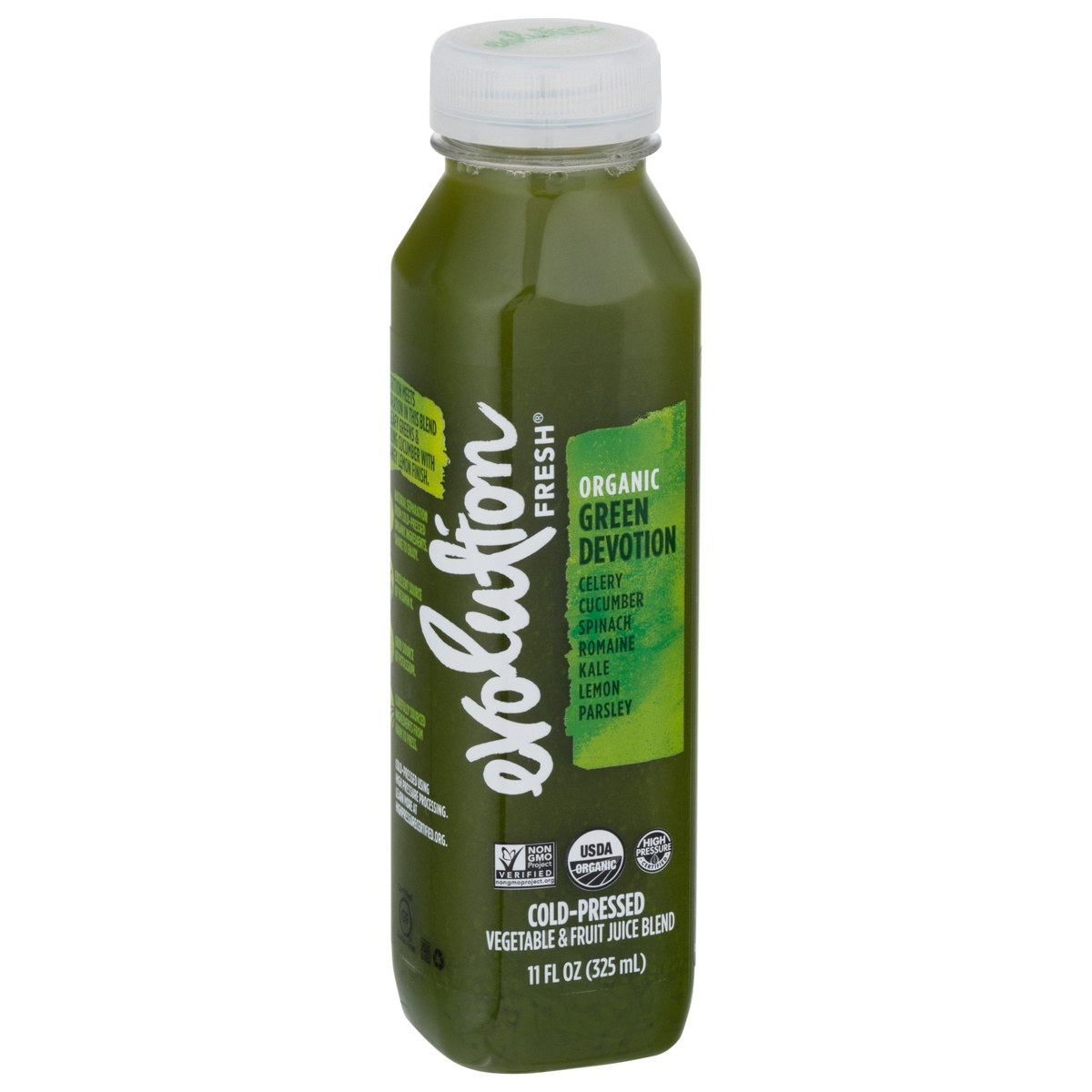 slide 1 of 6, Evolution Fresh Organic Cold-Pressed Green Devotion Juice, 11 oz, 11 fl oz