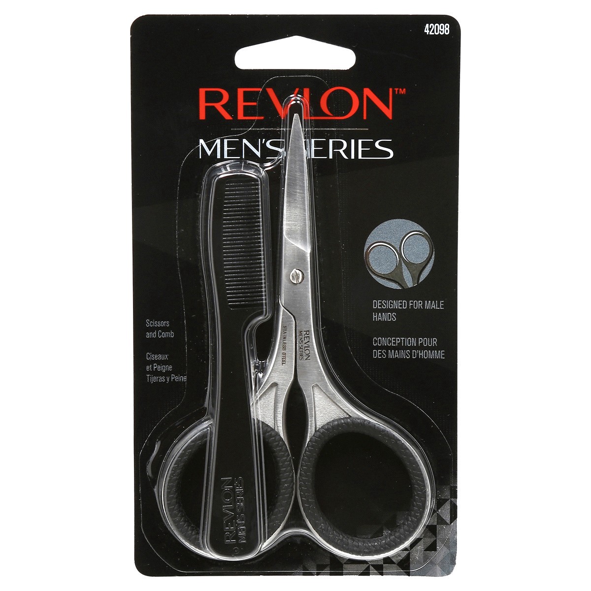 slide 1 of 5, Revlon Mens Series Scissors and Comb, 2 ct