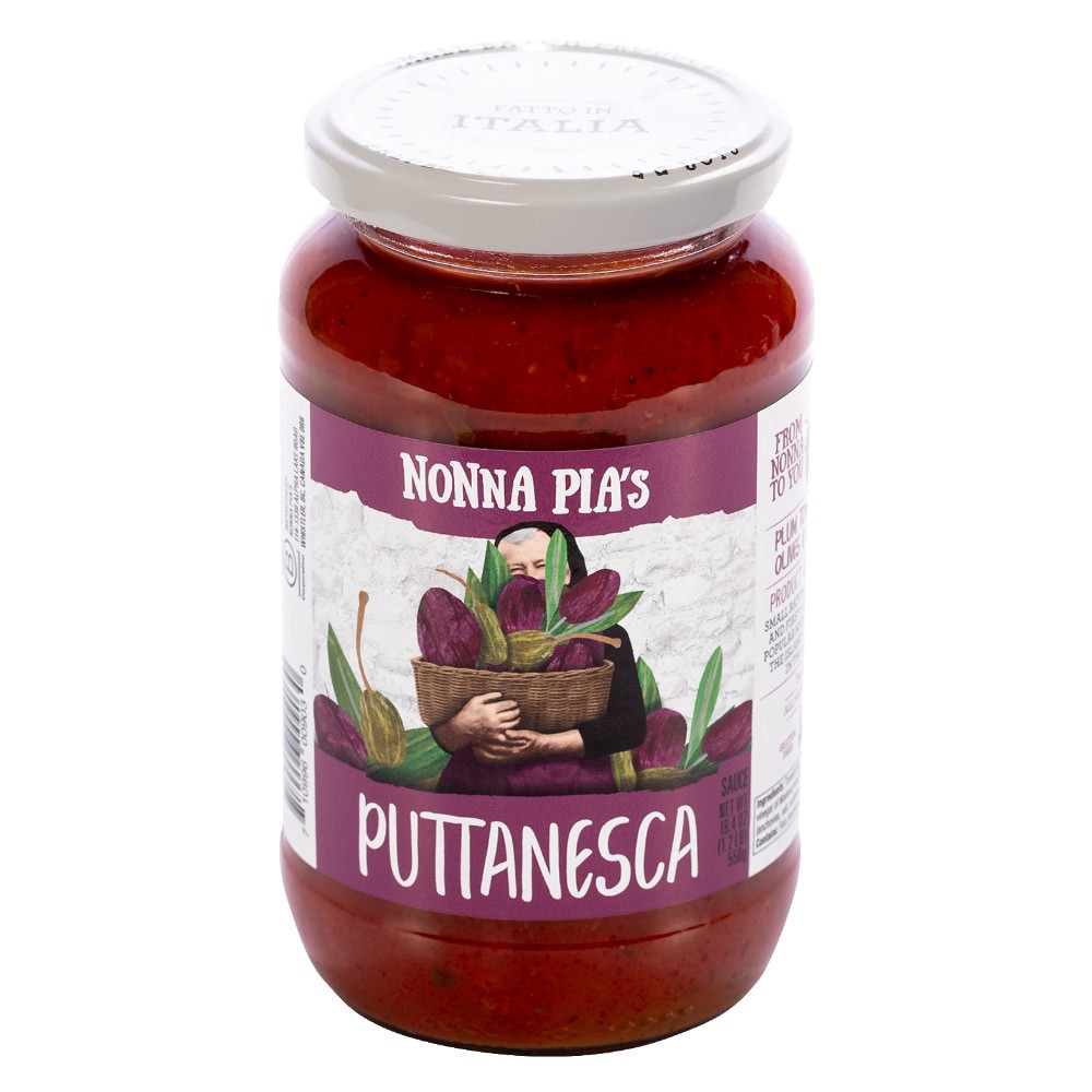 slide 3 of 3, Nonna Pia's Puttanesca Pasta Sauce, 19.4 fl oz