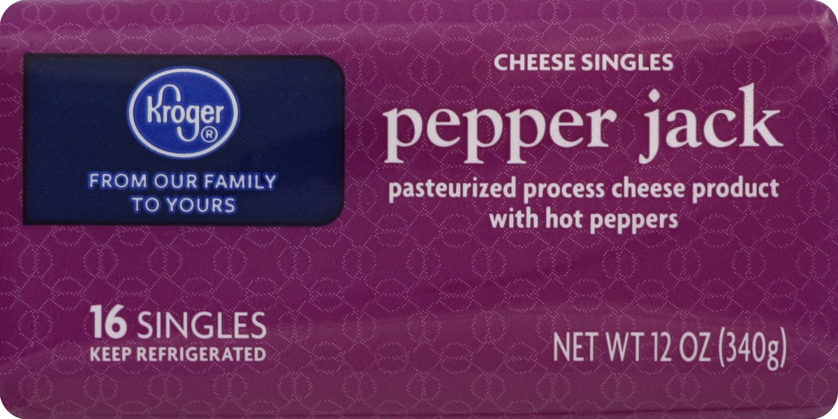 slide 6 of 6, Kroger Pepper Jack Cheese Singles, 16 ct