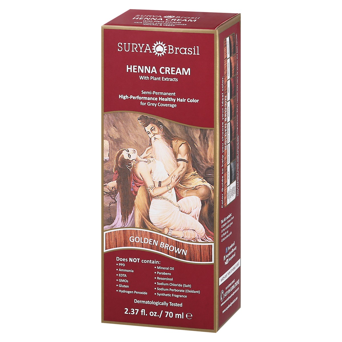 slide 8 of 9, Surya Brasil Golden Brown Henna Cream with Plant Extracts 2.37 fl oz, 2.37 fl oz
