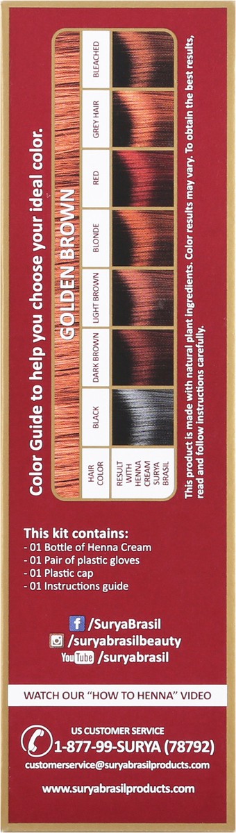 slide 5 of 9, Surya Brasil Golden Brown Henna Cream with Plant Extracts 2.37 fl oz, 2.37 fl oz