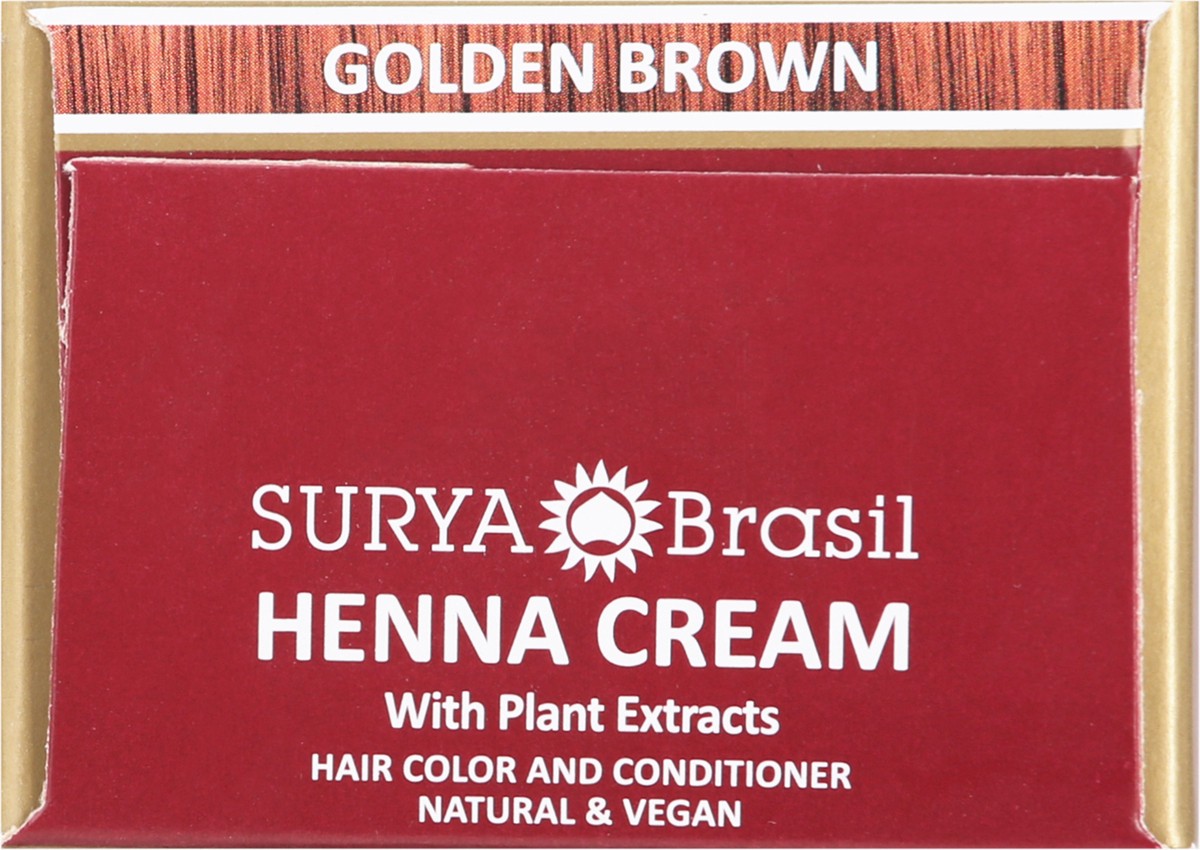 slide 2 of 9, Surya Brasil Golden Brown Henna Cream with Plant Extracts 2.37 fl oz, 2.37 fl oz