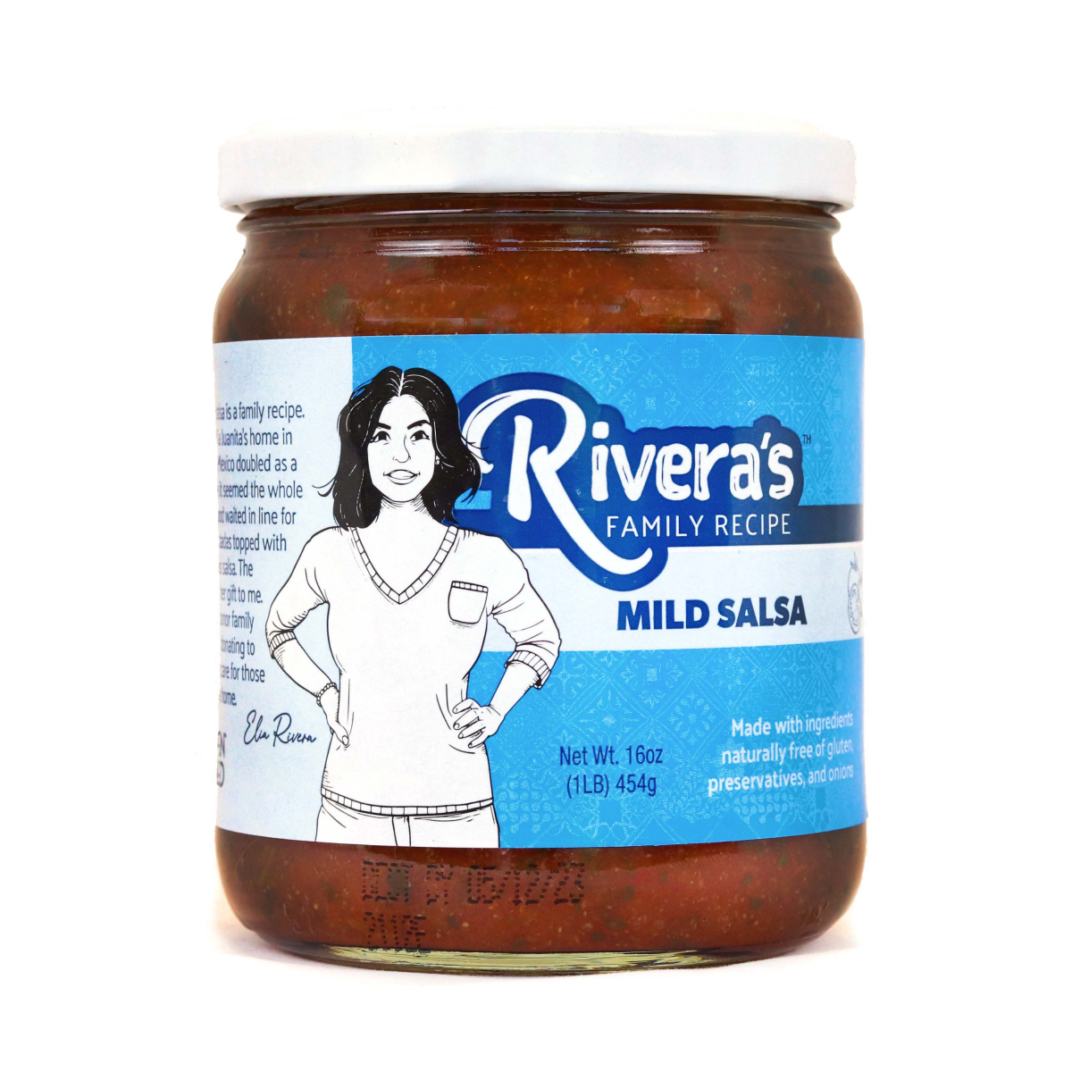 slide 1 of 10, RIVERAS Rivera's Family Recipe Mild Salsa, 16 oz