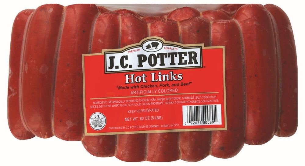 slide 1 of 1, J.C. Potter Hot Links, 5 lb