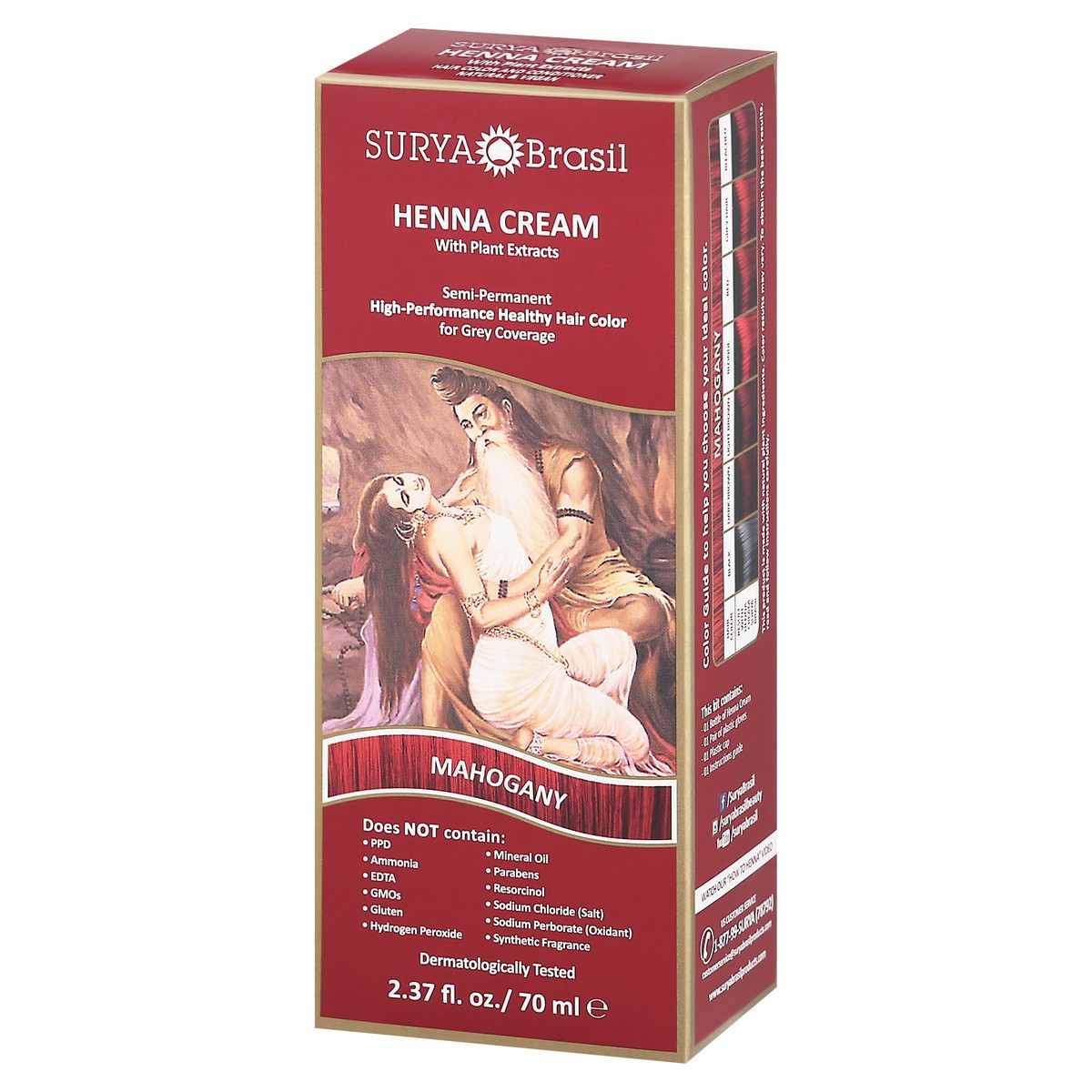 slide 4 of 9, Surya Brasil Mahogany Henna Cream with Plant Extracts 2.37 fl oz, 2.37 fl oz