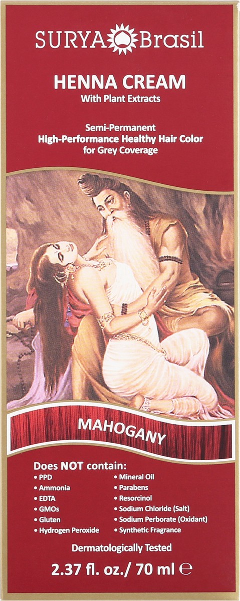 slide 6 of 9, Surya Brasil Mahogany Henna Cream with Plant Extracts 2.37 fl oz, 2.37 fl oz