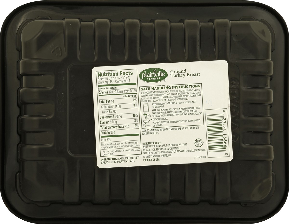 slide 6 of 7, Plainville Farms Ground Breast, 16 oz