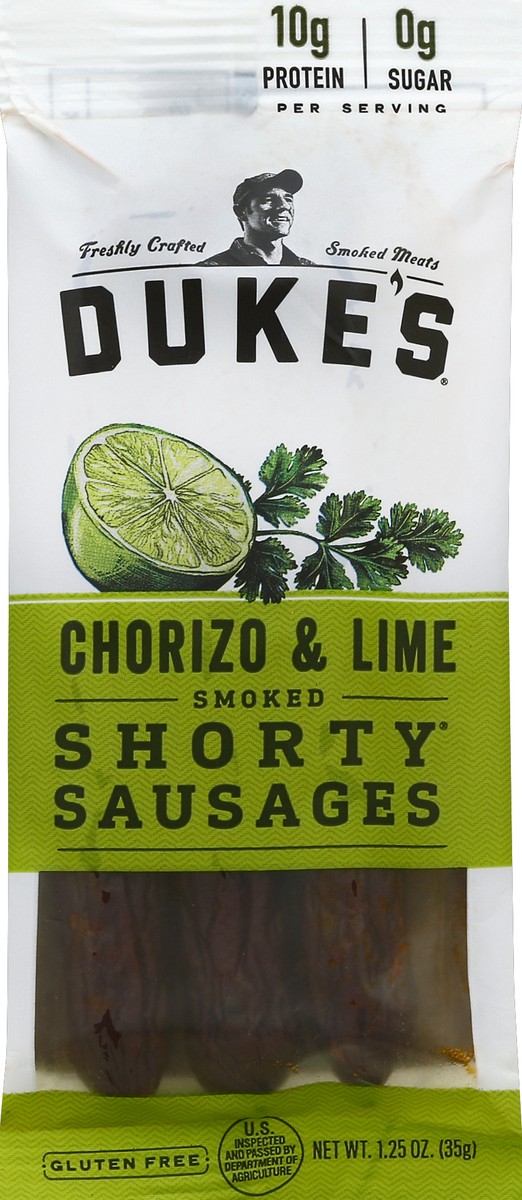 slide 5 of 5, Duke's Chorizo & Lime Smoked Shorty Sausages, 1.25 oz., 1.25 oz