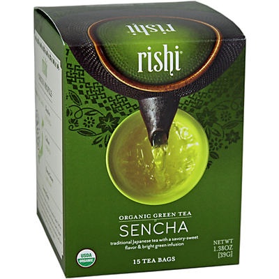 slide 1 of 1, Rishi Organic Tea Green Tea Sencha, 15 ct