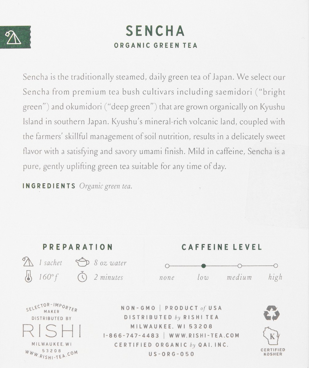 slide 4 of 12, Rishi Organic Sencha Green Tea - 15 ct, 15 ct