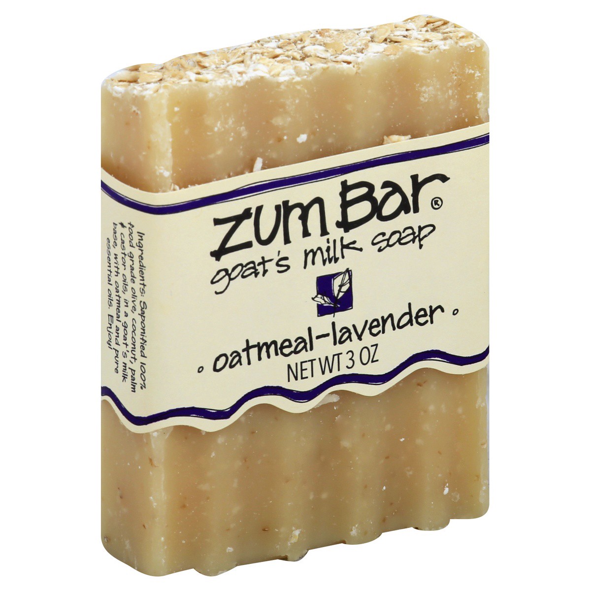 slide 3 of 5, Zum Bar Oatmeal & Lavender Goat's Milk Soap, 3 oz