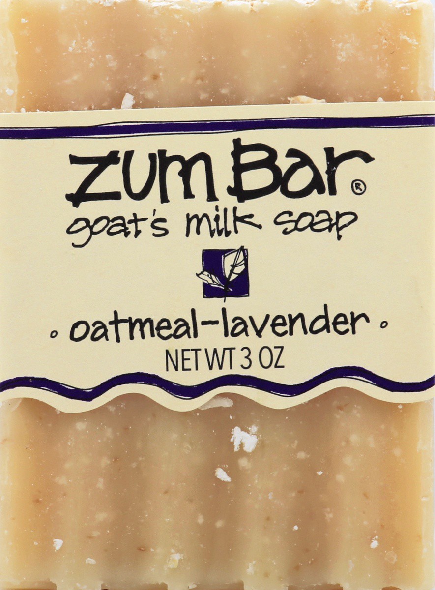 slide 5 of 5, Zum Bar Oatmeal & Lavender Goat's Milk Soap, 3 oz