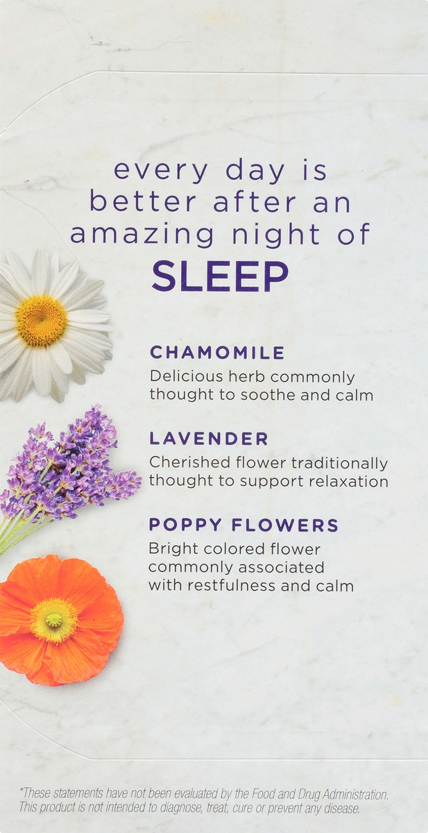 slide 3 of 9, Bigelow Benefits SLEEP Chamomile & Lavender, Caffeine Free Herbal Tea, Tea Bags- 1.06 oz, 1.06 oz