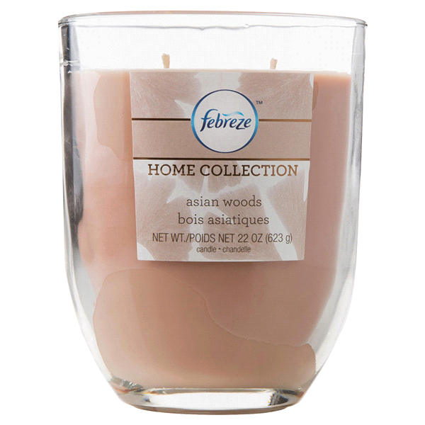 slide 1 of 1, Febreze Home Collection Asian Woods Candle, 22 oz