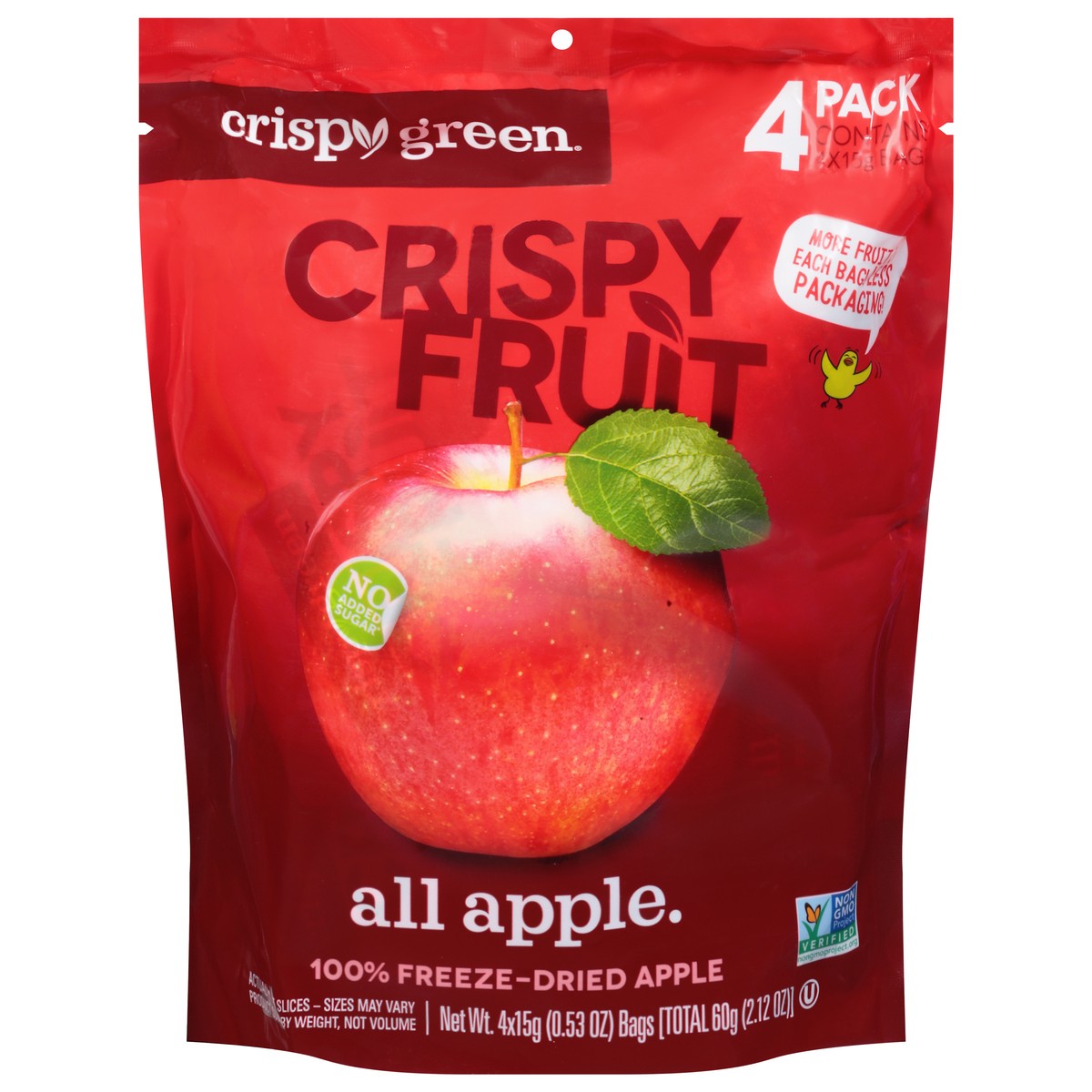slide 1 of 1, Crispy Green 100% Freeze-dried Apple Slices, 1 ct