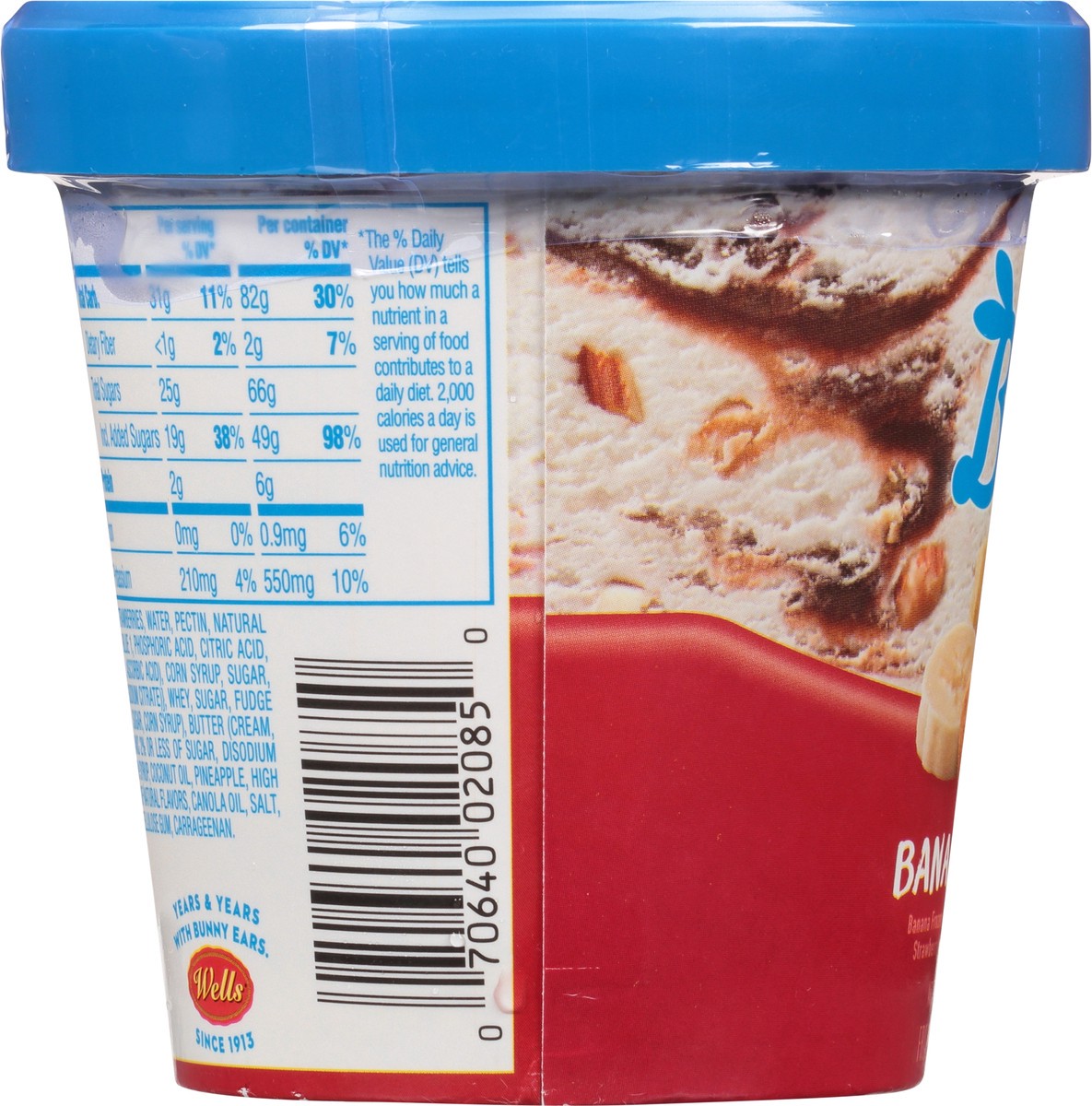 slide 6 of 11, Blue Bunny Banana Split Frozen Dairy Dessert 14 fl oz, 14 fl oz