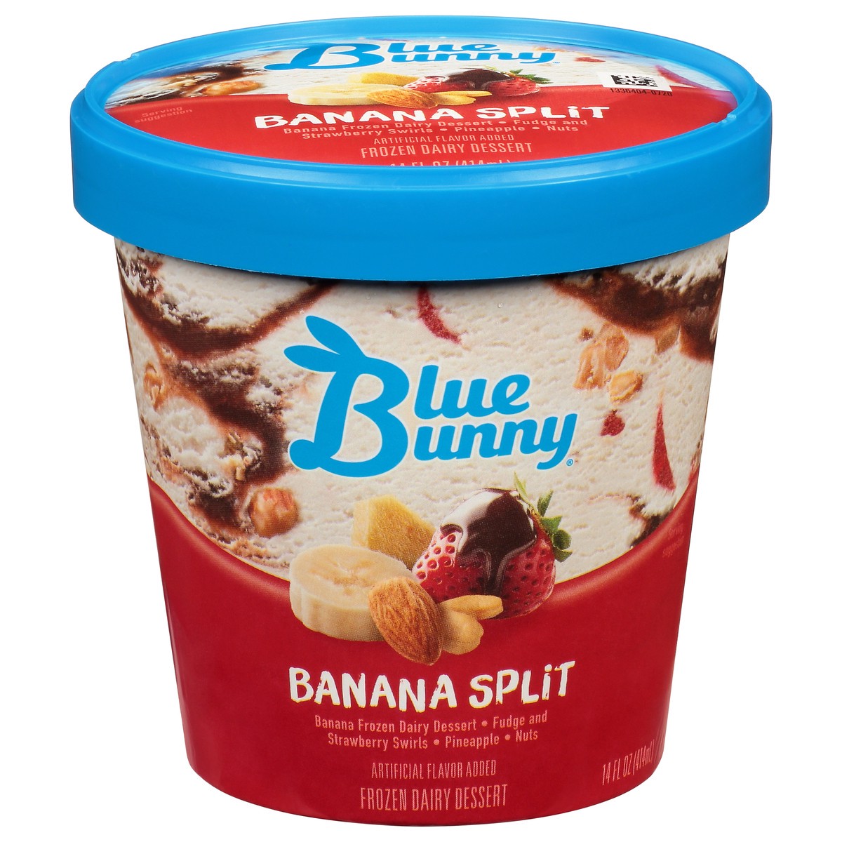 slide 8 of 11, Blue Bunny Banana Split Frozen Dairy Dessert 14 fl oz, 14 fl oz