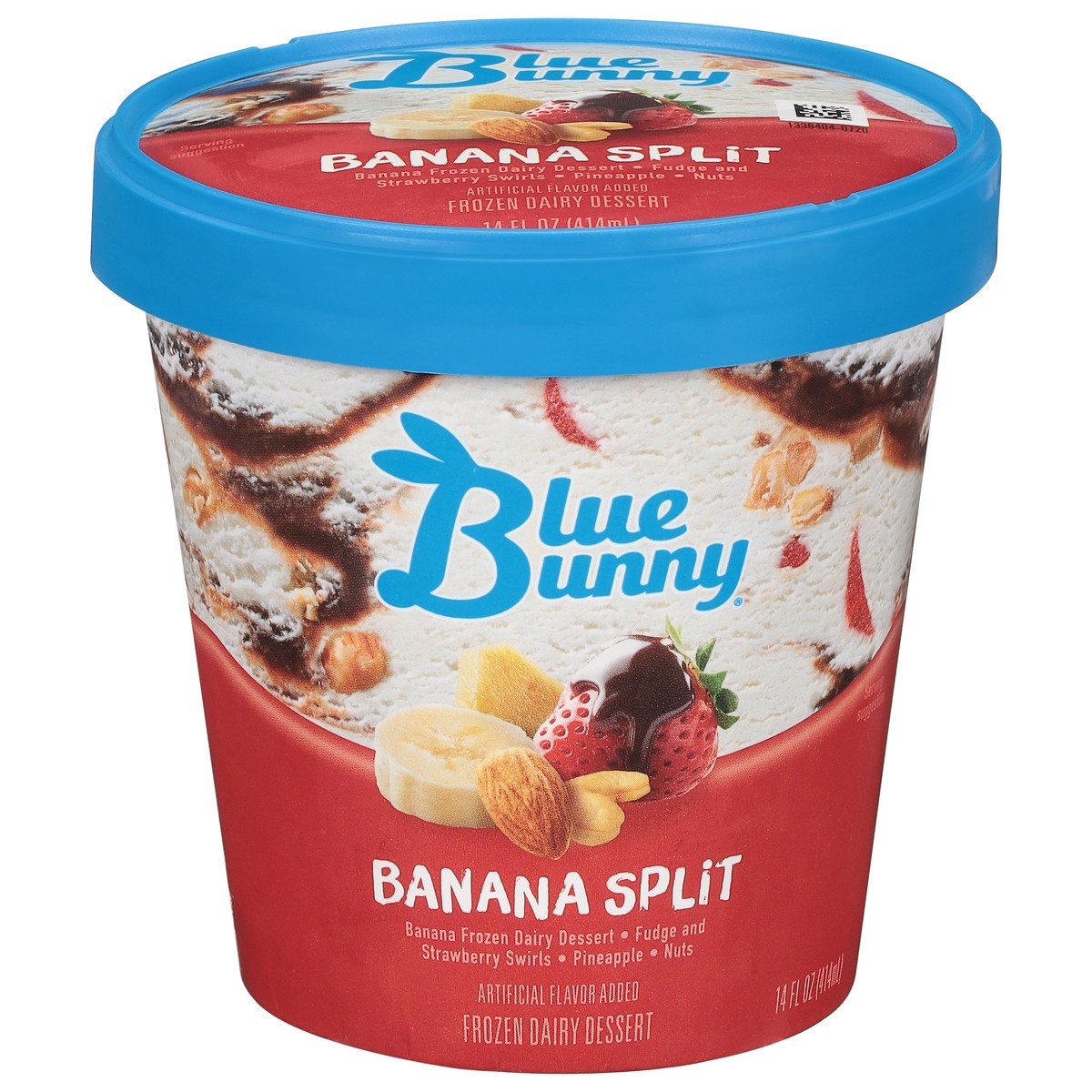 slide 1 of 11, Blue Bunny Banana Split Frozen Dairy Dessert 14 fl oz, 14 fl oz