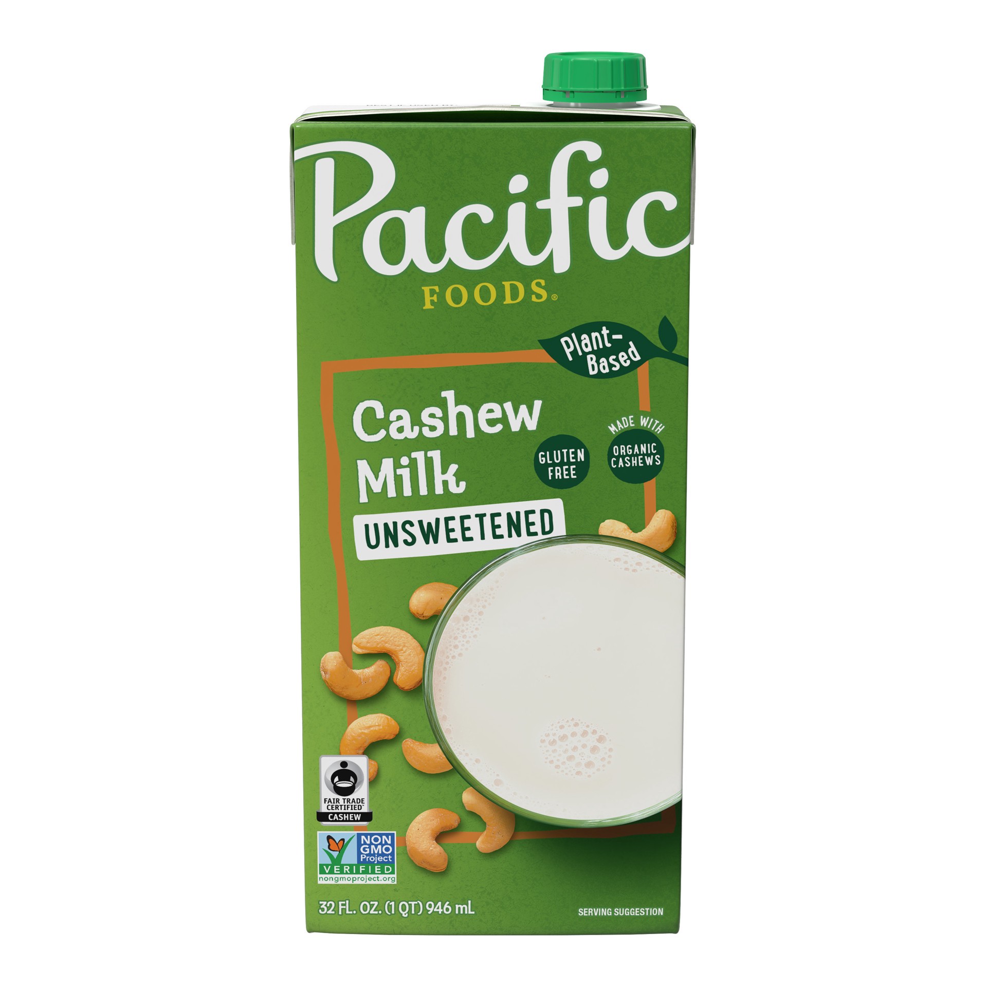slide 1 of 10, Pacific Foods Original Unsweetened Cashew Milk, Plant Based Milk, 32 fl oz Carton, 32 oz