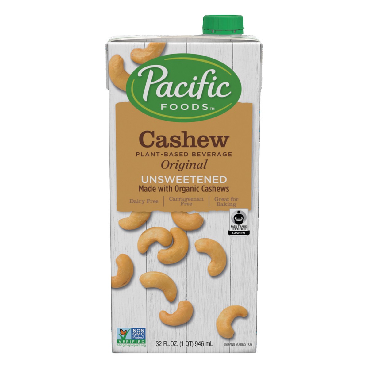 Pacific Foods Cashew Unsweetened Original PlantBased Beverage 32 oz