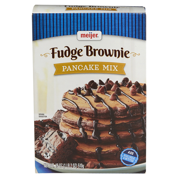 slide 1 of 1, Meijer Fudge Brownie Pancake Mix, 18 oz