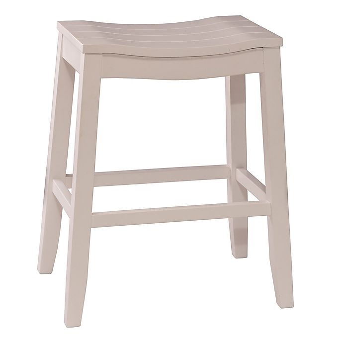 slide 1 of 1, Hillsdale Furniture Wood Fiddler Stool - White, 30 in