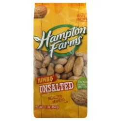 Hampton Farms Roasted Unsalted Jumbo Peanuts