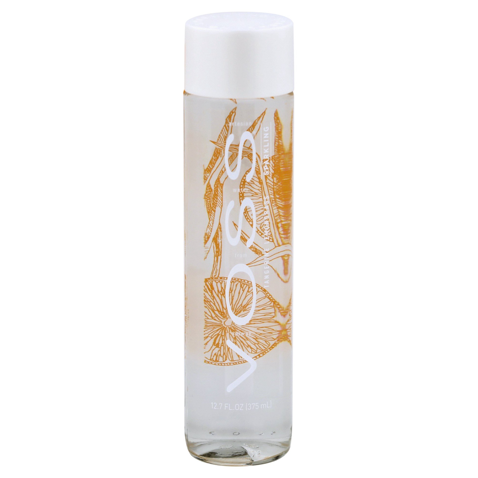 slide 1 of 2, Voss Tangerine Lemongrass Sparkling Water Glass Bottle - 12.7 fl oz, 12.7 fl oz