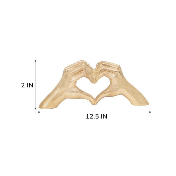 slide 2 of 2, Anji Mountain Large Cast Hand, 2""H X 12-1/2""W X 2""D, Gold, 1 ct