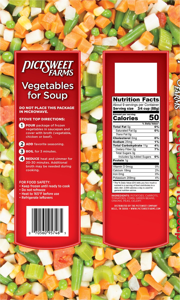 slide 3 of 7, Pictsweet Soup Vegetables Clear Bag, 28 oz