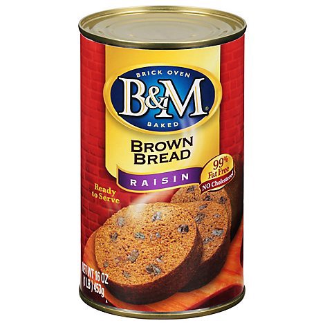 slide 1 of 1, B&m Bread Brown Raisin - 16 Oz, 16 oz