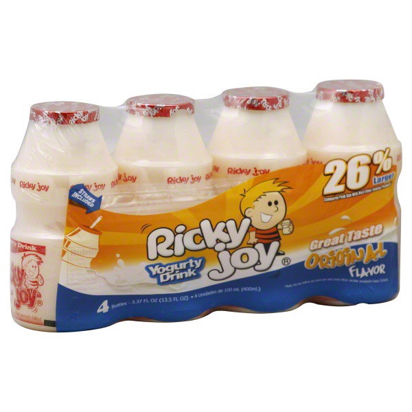 slide 1 of 4, Ricky Joy Yogurty Drink, Original, 4 ct