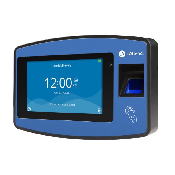 slide 4 of 8, Uattend Biometric Fingerprint Touch Nx2500 Tablet Time Clock With Fingerprint Scan, Rfid And Pin Punch Options, Unlimited Employees, 2.75""H X 11""W X 6.5""D, 1 ct