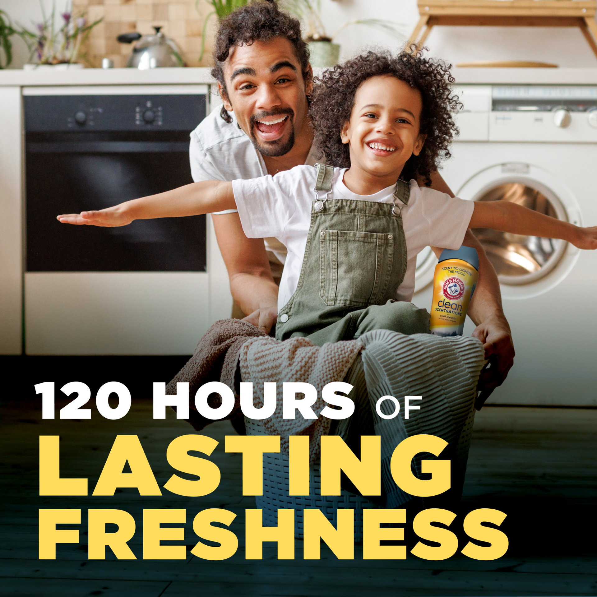 slide 2 of 4, ARM & HAMMER Clean Scentsations In-Wash Scent Booster, Cool Woods scent, 18 Oz, 18 oz