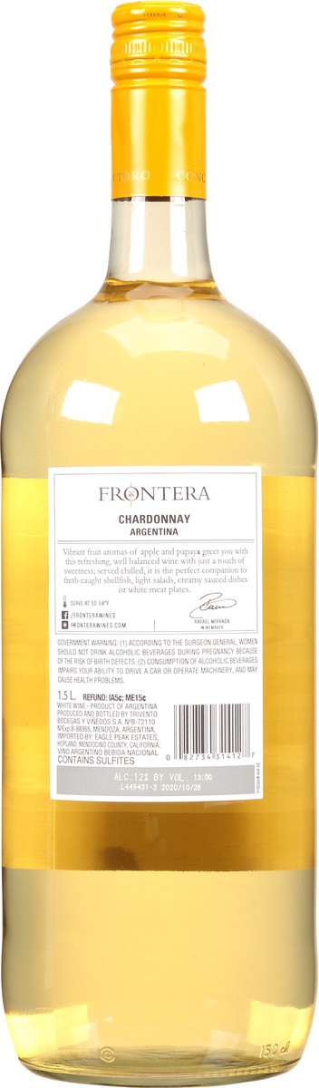 slide 9 of 9, Frontera Chardonnay 1.5 L, 1.50 liter