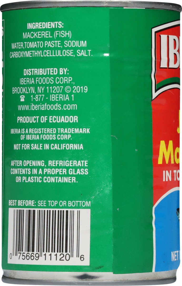 slide 9 of 14, Iberia Jack Mackerel In Tomato Sauce, 15 oz