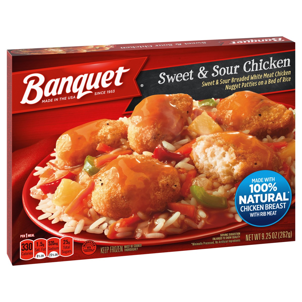 slide 4 of 9, Banquet Sweet & Sour Chicken, 9.25 oz