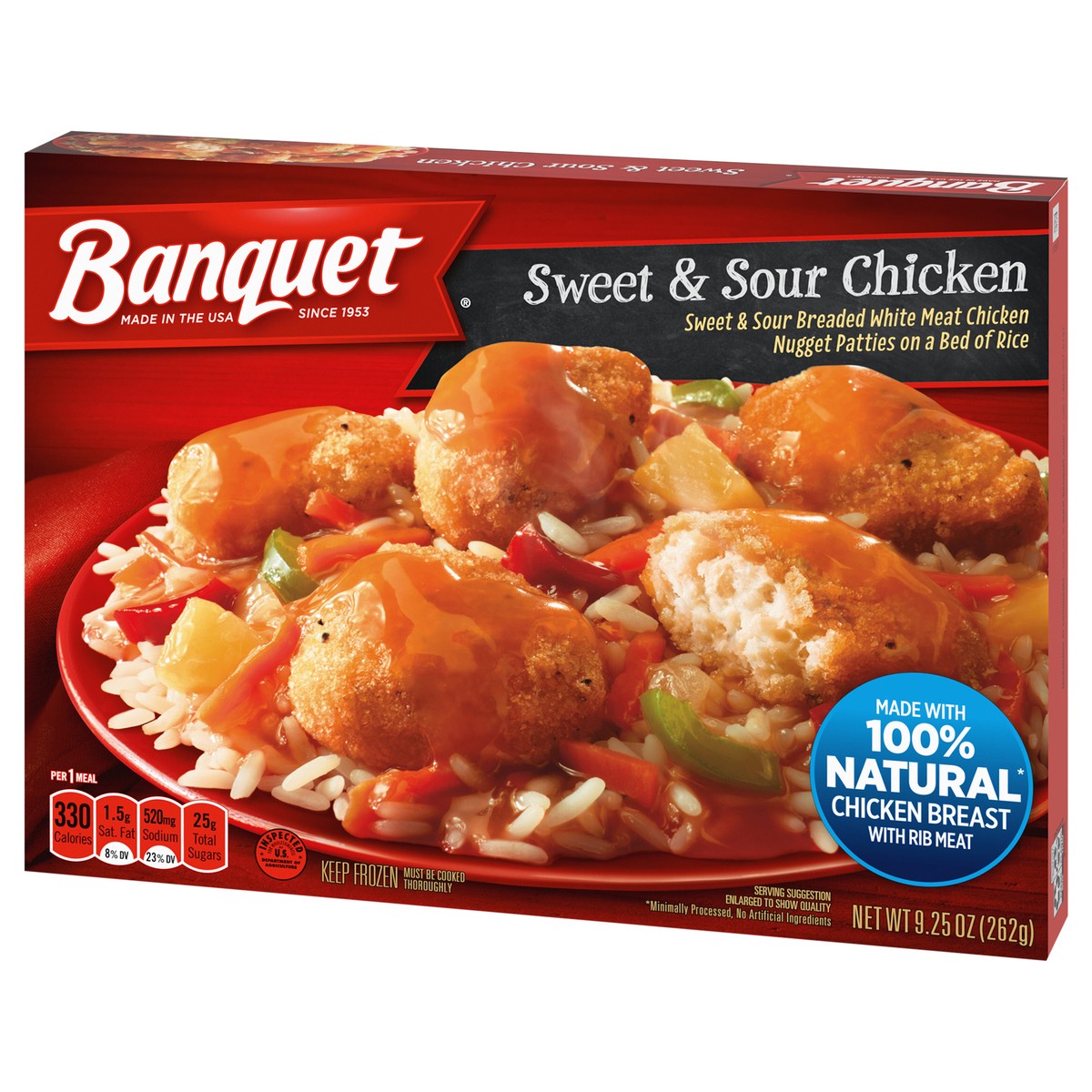 slide 6 of 9, Banquet Sweet & Sour Chicken, 9.25 oz